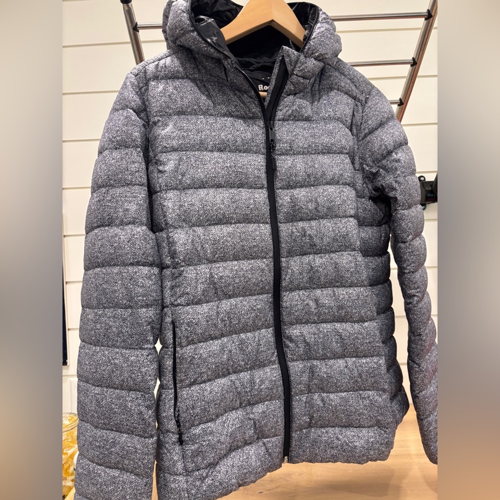 Roots Salt and Pepper Packable Down Jacket, Medium